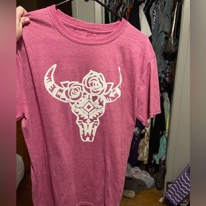 Cute bull skull tee